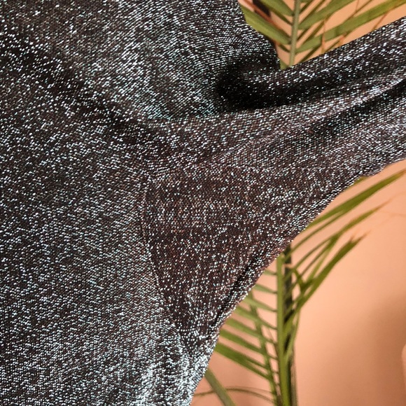 Vintage 1950s blue lamé shimmer party dress - Picture 5 of 9